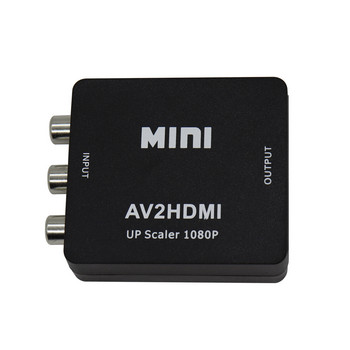 AV2HDMI-съвместим 3RCA AV/CVSB L/R Видео към HDMI-съвместим AV Scaler адаптер HD Video Converter Box 1080P Поддръжка NTSC PAL