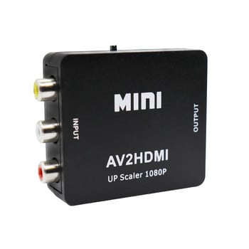 AV2HDMI-съвместим 3RCA AV/CVSB L/R Видео към HDMI-съвместим AV Scaler адаптер HD Video Converter Box 1080P Поддръжка NTSC PAL