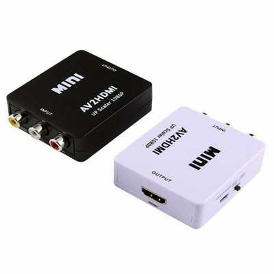 AV2HDMI-съвместим 3RCA AV/CVSB L/R Видео към HDMI-съвместим AV Scaler адаптер HD Video Converter Box 1080P Поддръжка NTSC PAL