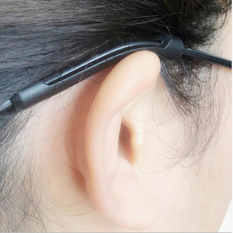 1 pāris jaunu brilles pret slīdēšanu uzmava pret zudumu Silikona auss āķis kāja auss āķis sānsādes galvas balsta brilles piederumi, mīksti