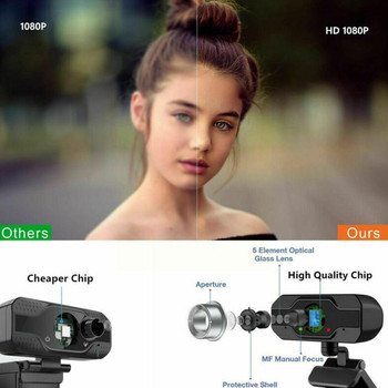 Уеб камера Уеб камера с микрофон PC камера 1080p HD 4K Cam Уеб USB за компютър Full 60fps За компютър Уеб камера Уеб камера D9A4