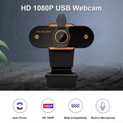 H-01 HD1080P Уеб камера 2MP Компютърна компютърна уеб камера с микрофон Въртящи се камери за излъчване на живо Видео разговори Конферентна работа