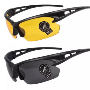 Ανδρικά γυαλιά νυχτερινής όρασης Γυαλιά ποδηλασίας εξωτερικού χώρου Μαύρος σκελετός Γυαλιά χονδρικής γυναικεία οδηγός γυαλιά νύχτας γυαλιά μόδας κίτρινο
