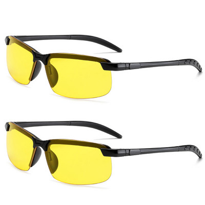 Vyriški naktinio matymo akiniai lauko dviračių akiniai juodi rėmeliai akiniai Didmeninė prekyba moterims vairuotojų naktiniai akiniai madingi akiniai geltoni