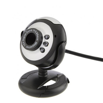 Web Camera υψηλής ποιότητας 6 LED Light Ενσωματωμένο μικρόφωνο HD Φορητή κάμερα Web Ratatable Web Cam για επιτραπέζιο φορητό υπολογιστή υπολογιστή