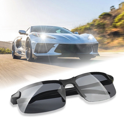Night Vision Glasses Men Anti-Glare Driving Goggle Half Frame Polarized Sunglasses for Driver UV400 Day and Night Glasses