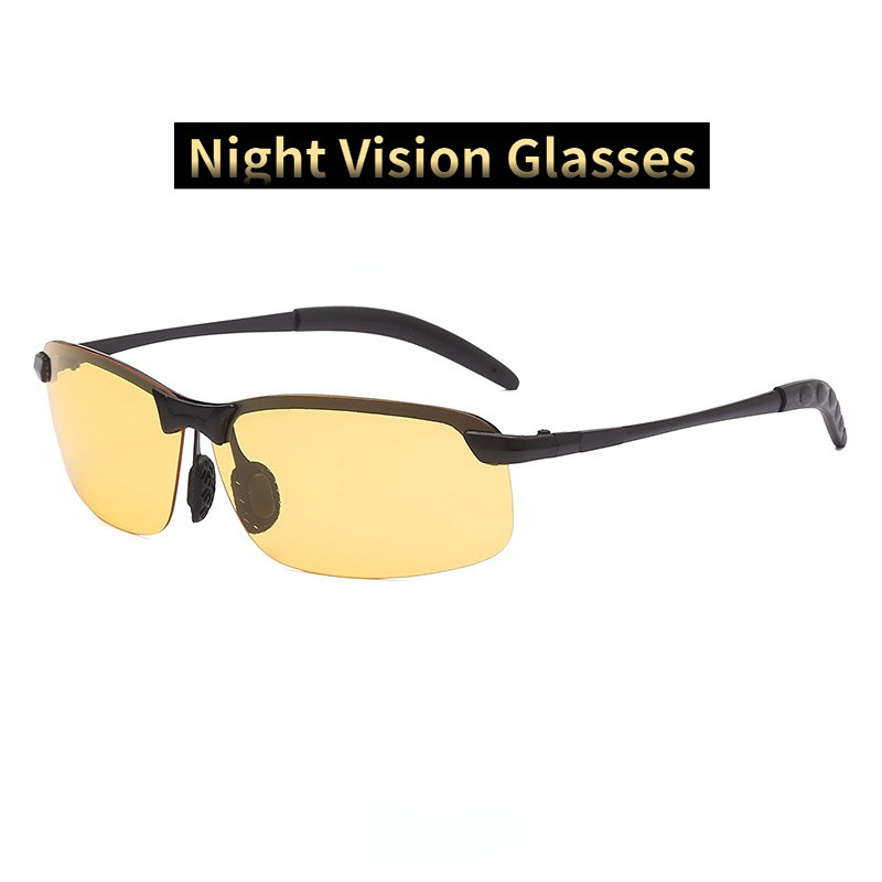 Meeste pimestamisvastased pimestamisvastased prillid, poolraami polariseeritud päikeseprillid juhi UV400 päeva- ja ööprillidele