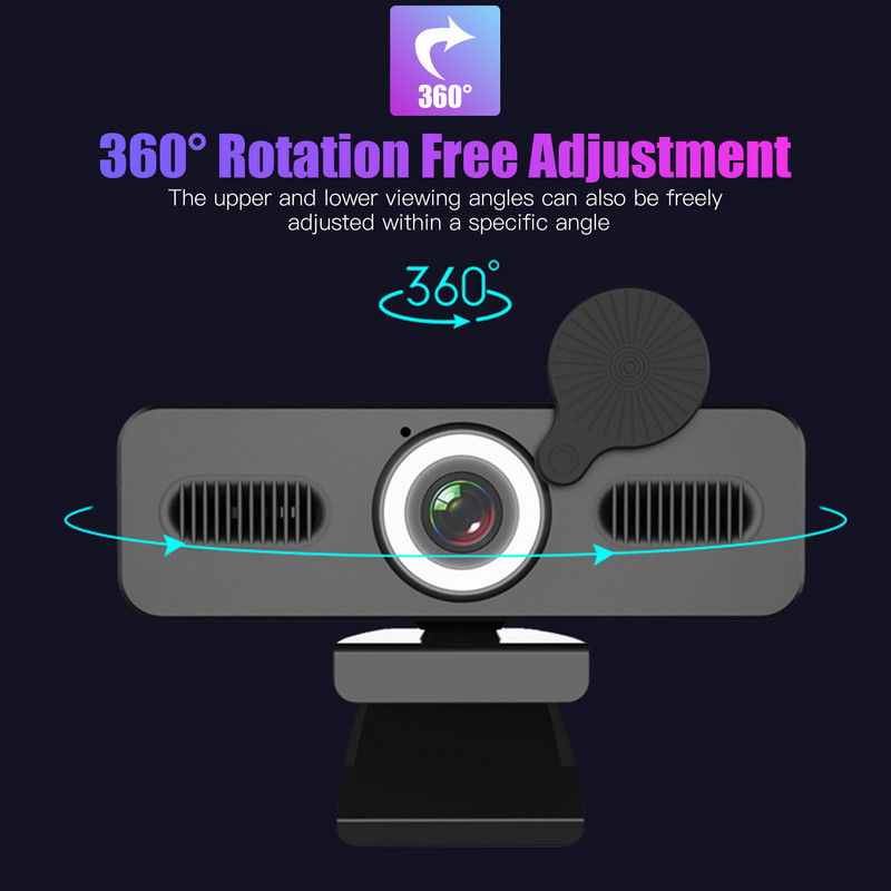 Κάμερα Web 1080P HD Web Κάμερα υπολογιστή με μικρόφωνο USB PC Web Camera ευρείας γωνίας 120 μοιρών με μονάδα δίσκου χωρίς φως