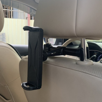 Гъвкава въртяща се на 360 градуса за iPad кола възглавница мобилна задна стойка облегалка за глава скоба таблет черен държач монтиране телефон 105 mm S P6L1
