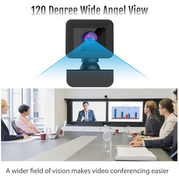 Webcam 1080p Full HD Κάμερα, αισθητήρας CMOS, USB 2.0, με μικρόφωνο για επιτραπέζιο φορητό υπολογιστή, 2MP, ανάλυση 1920x1080 pixels