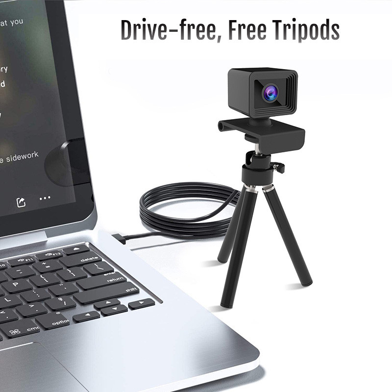 Interneto kamera 1080p Full HD kamera, CMOS jutiklis, USB 2.0, su mikrofonu nešiojamam kompiuteriui, 2 MP, 1920 x 1080 pikselių raiška