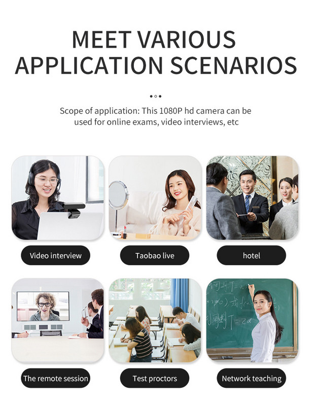 2023 m. žiniatinklio kamera su mikrofonu HD 1080P Kompiuterio USB 3.0 tiesioginė kamera 2 mln. pikselių be tvarkyklės 30 kadrų per sekundę CMOS