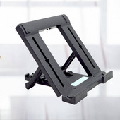 Univerzális összecsukható Protable Mini állítható táblagép tartó konzol Hordozható táblagép tartó táblagép laptophoz (fekete)