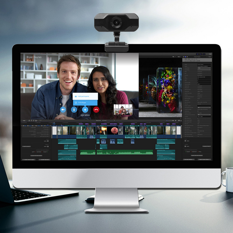 HD 1080P kameros žiniatinklio kamera Kompiuteris kompiuteris žiniatinklio USB kamera su mikrofonu Sukite kamerą vaizdo skambučiams konferencijai Darbas kompiuteriui