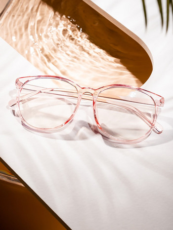 Класическа рамка за очила против синя светлина Опростен дизайн Модни прозрачни кръгли блокиращи очила Оптични рамки Компютърни очила