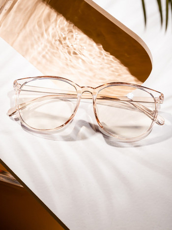 Класическа рамка за очила против синя светлина Опростен дизайн Модни прозрачни кръгли блокиращи очила Оптични рамки Компютърни очила
