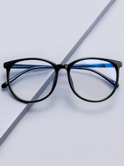 Klasikiniai anti-mėlyni akiniai rėmeliai paprasto dizaino madingi skaidrūs apvalūs blokuojantys akiniai optiniai rėmeliai kompiuterių akiniai