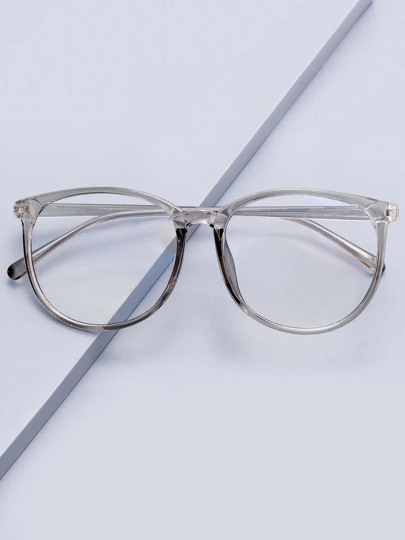 Klasikiniai anti-mėlyni akiniai rėmeliai paprasto dizaino madingi skaidrūs apvalūs blokuojantys akiniai optiniai rėmeliai kompiuterių akiniai