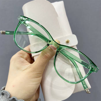2023 Рамка за очила с квадратна рамка Прозрачни лещи Дамски маркови очила Оптични рамки Късогледство Прозрачни храмове за очила