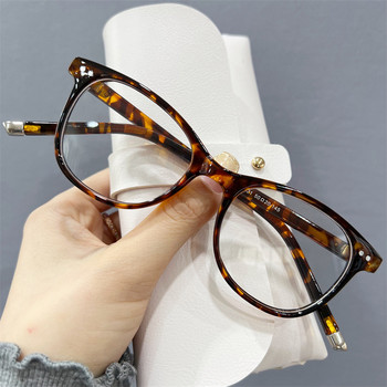 2023 Рамка за очила с квадратна рамка Прозрачни лещи Дамски маркови очила Оптични рамки Късогледство Прозрачни храмове за очила