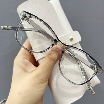2023 Square Frame Glasses Frame Clear Lens Women Brand Eyewear Optical Frames Myopia TransparentTemples for Glasses