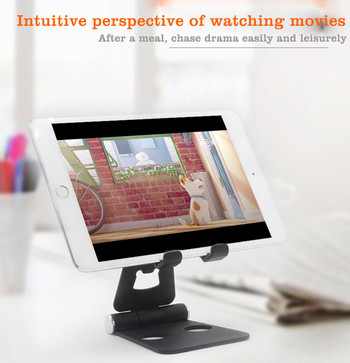 Κινητό τηλέφωνο Επιτραπέζιο Στήριγμα οθόνης LCD Φορητή ρυθμιζόμενη βάση για iPad Tablet δίπλα στο κρεβάτι Παρακολούθηση τηλεόρασης ζωντανά από κράμα αλουμινίου