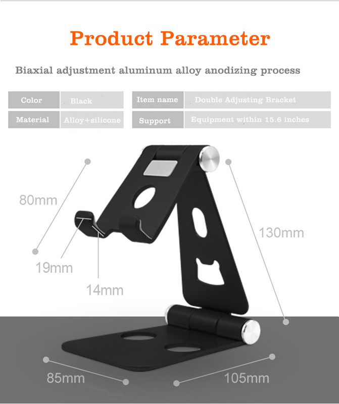 Κινητό τηλέφωνο Επιτραπέζιο Στήριγμα οθόνης LCD Φορητή ρυθμιζόμενη βάση για iPad Tablet δίπλα στο κρεβάτι Παρακολούθηση τηλεόρασης ζωντανά από κράμα αλουμινίου