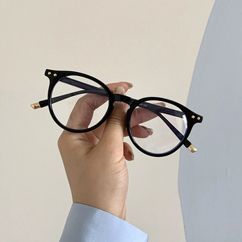 Модни рамки за очила за жени Vintage Blue Light Компютърни мъжки очила Кръгли оптични очила