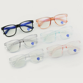 Модни очила против синя светлина Прозрачна правоъгълна рамка Жени Мъже Компютърни игри Eye Production Обикновени очила Очила
