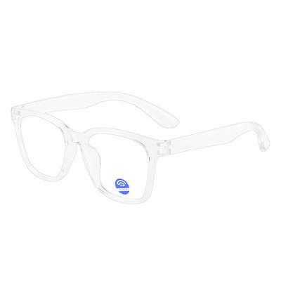 Madingi akiniai prieš mėlyną šviesą skaidrūs stačiakampiai rėmeliai moterims vyriški kompiuteriniai žaidimai akių gamybai paprasti akiniai