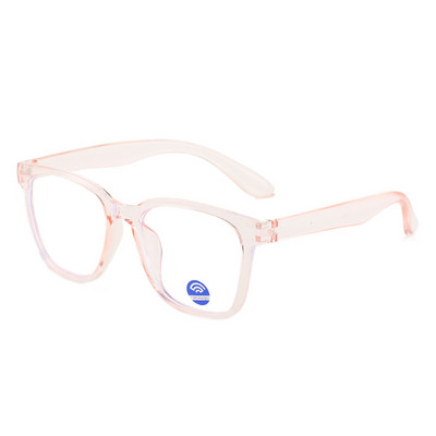 Madingi akiniai prieš mėlyną šviesą skaidrūs stačiakampiai rėmeliai moterims vyriški kompiuteriniai žaidimai akių gamybai paprasti akiniai