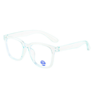 Madingi akiniai prieš mėlyną šviesą skaidrūs stačiakampiai rėmeliai moterims vyriški kompiuteriniai žaidimai akių gamybai paprasti akiniai