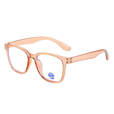 Madingi akiniai prieš mėlyną šviesą skaidrūs stačiakampiai rėmeliai moterims vyriški kompiuteriniai žaidimai akių gamybai paprasti akiniai