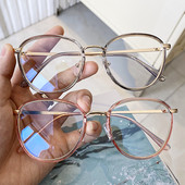 1Pc Retro Anti Blue Ray γυαλιά υπολογιστή Γυναικεία γυαλιά στρογγυλού ματιού Ανδρικά γυαλιά μόδας που μπλοκάρουν το μπλε φως Οπτικοί σκελετοί