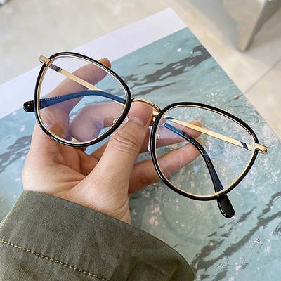1Pc Retro Anti Blue Ray γυαλιά υπολογιστή Γυναικεία γυαλιά στρογγυλού ματιού Ανδρικά γυαλιά μόδας που μπλοκάρουν το μπλε φως Οπτικοί σκελετοί
