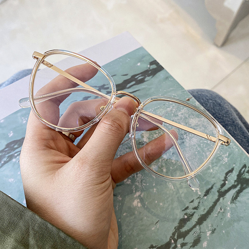1Pc Retro Anti Blue Ray γυαλιά υπολογιστή Γυναικεία γυαλιά στρογγυλού ματιού Ανδρικά γυαλιά μόδας που μπλοκάρουν το μπλε φως Οπτικοί σκελετοί