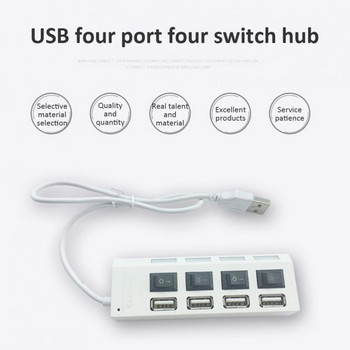 RYRA USB 2.0 Hub USB Hub 2.0 Multi USB Splitter Hub Χρήση μετασχηματιστή τροφοδοσίας 4/7 Θύρας Multiple Expander 2.0 USB Hub with Switch for PC