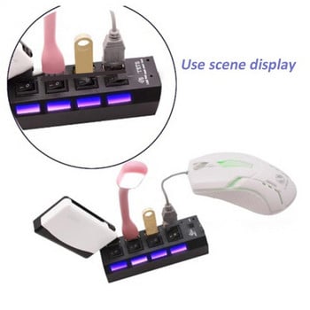 RYRA USB 2.0 Hub USB Hub 2.0 Multi USB Splitter Hub Χρήση μετασχηματιστή τροφοδοσίας 4/7 Θύρας Multiple Expander 2.0 USB Hub with Switch for PC