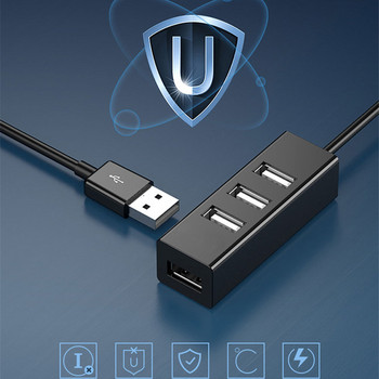 USB 2.0 хъб USB хъб 2.0 Multi USB сплитер хъб Използвайте захранващ адаптер 4 порта Множество разширители Mini USB 2.0 хъб