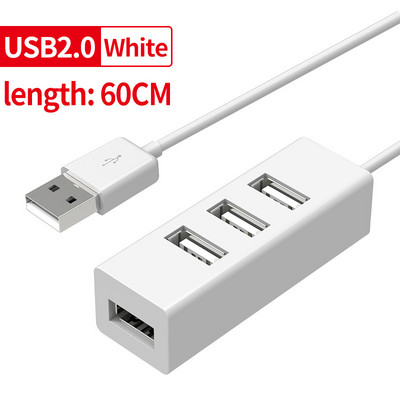 USB 2.0 jaotur USB jaotur 2.0 mitme USB jaoturi jaotur Kasutage toiteadapterit 4 pordiga mitme laiendiga mini USB 2.0 jaotur