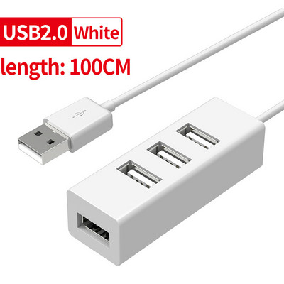 USB 2.0 jaotur USB jaotur 2.0 mitme USB jaoturi jaotur Kasutage toiteadapterit 4 pordiga mitme laiendiga mini USB 2.0 jaotur