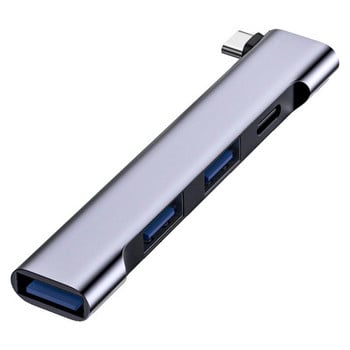 RYRA 4in1 USB C HUB Универсален компактен мини USB2.0/USB3.0 докинг станция PD Високоскоростен USB хъб за компютърни аксесоари