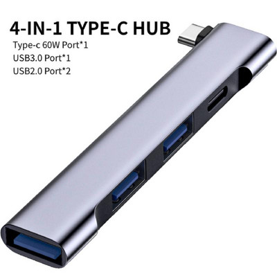 RYRA 4 az 1-ben USB C HUB Univerzális kompakt mini USB2.0/USB3.0 dokkoló állomás PD nagy sebességű USB-elosztó számítógépes tartozékokhoz