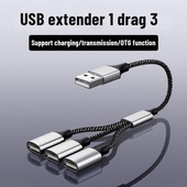 RYRA USB C Hub 4 prievadas C tipo šakotuvas USB 2.0 skirstytuvas didelės spartos OTG adapteris nešiojamas keitiklis, skirtas asmeniniam kompiuteriui, telefonui, nešiojamam kompiuteriui