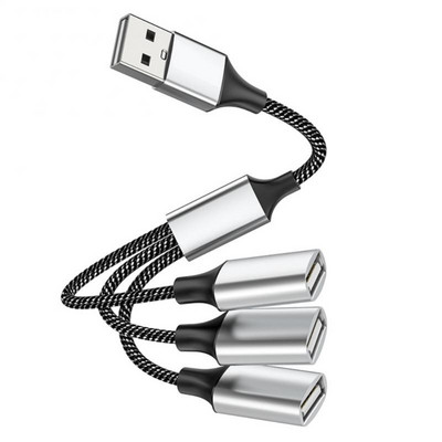 RYRA USB C Hub 4 prievadas C tipo šakotuvas USB 2.0 skirstytuvas didelės spartos OTG adapteris nešiojamas keitiklis, skirtas asmeniniam kompiuteriui, telefonui, nešiojamam kompiuteriui
