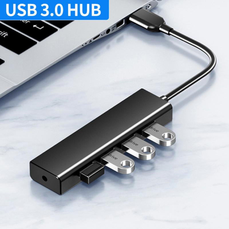 RYRA 4In1 USB koncentratorius USB 2.0 3.0 kelių skirstytuvų adapteris OTG, skirtas asmeniniam kompiuteriui, kompiuterio priedai, nešiojamasis šakotuvas