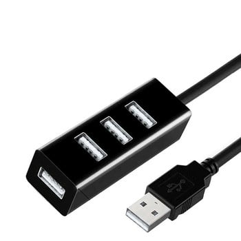 Διανομέας USB Multi 2.0 Hub Διαχωριστής USB Προσαρμογέας τροφοδοσίας υψηλής ταχύτητας 4 θύρες όλα σε ένα για υπολογιστή Αξεσουάρ υπολογιστή Windows