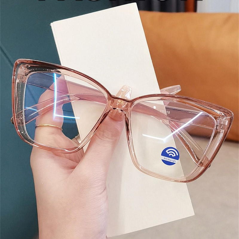 Madingi skaidrūs želė rėmeliai, optiniai akiniai moterims, anti mėlynai šviesūs akiniai, akių apsauga, kompiuterio akiniai plokščias veidrodis