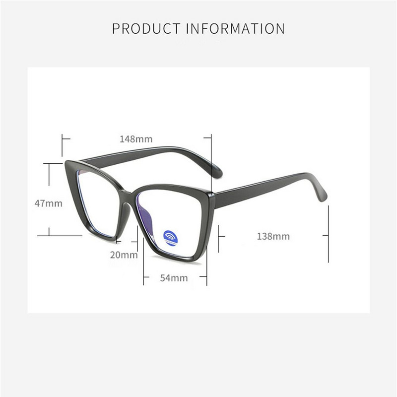 Madingi skaidrūs želė rėmeliai, optiniai akiniai moterims, anti mėlynai šviesūs akiniai, akių apsauga, kompiuterio akiniai plokščias veidrodis