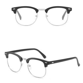 Мъжки ретро компютърни очила против синя светлина Очила за четене и игри 2023 Класически полубез рамки очила против синя светлина